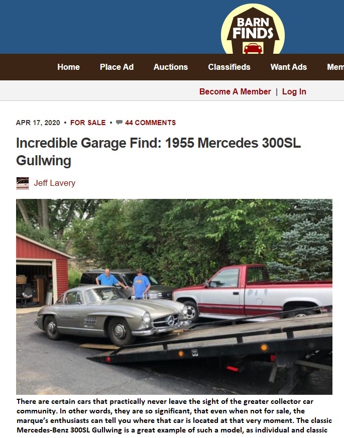 Peter Kumar on Barnfinds. Gullwing Motor Cars. Classic Cars
