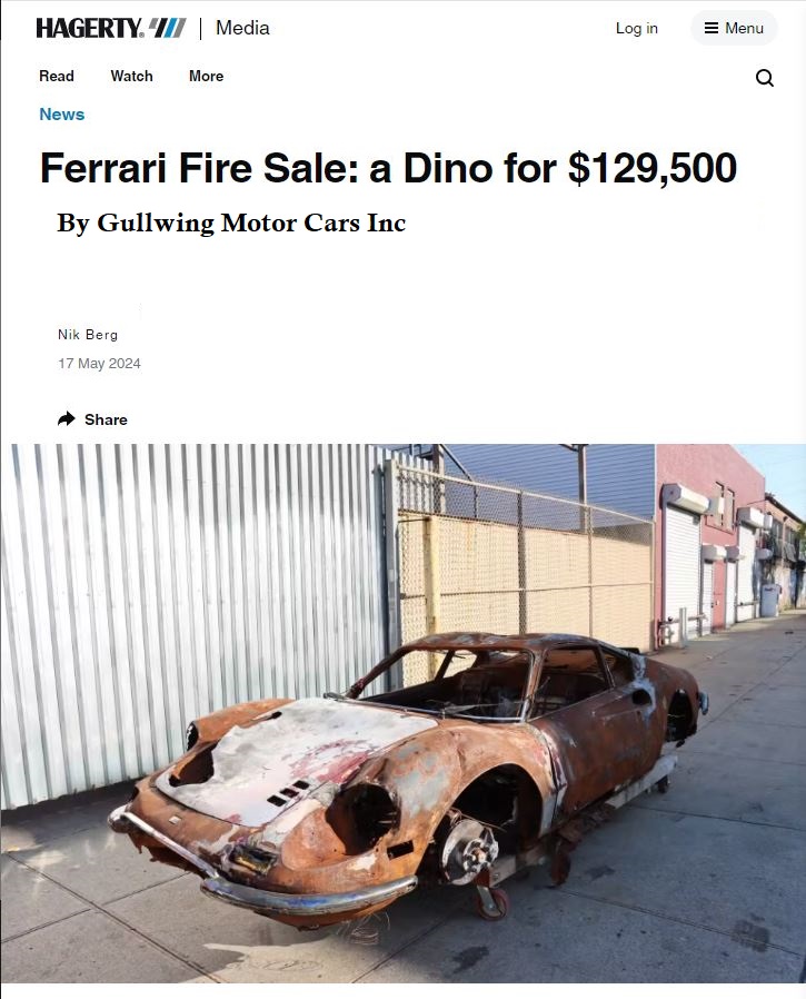 Ferrari Gullwing Motor Cars Buying Selling Buyer