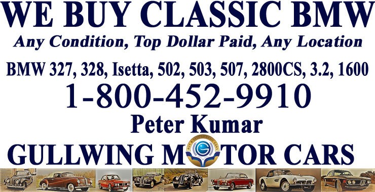 Sell Classic BMW | Call Gullwing Motor Cars | Vintage BMW For Sale