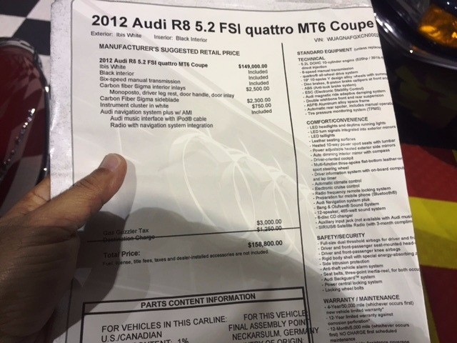 Used 2012 Audi R8 5.2 FSI Quattro  SOLD 2012 Audi R8 5.2 FSI Quattro at Gullwing Motor Cars | Astoria, NY