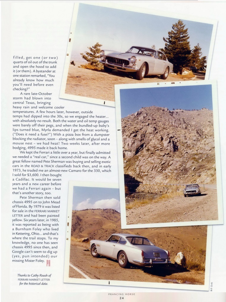 Used 1964 Ferrari 330  America with Matching Numbers: One of 50 Ever Produced | Astoria, NY
