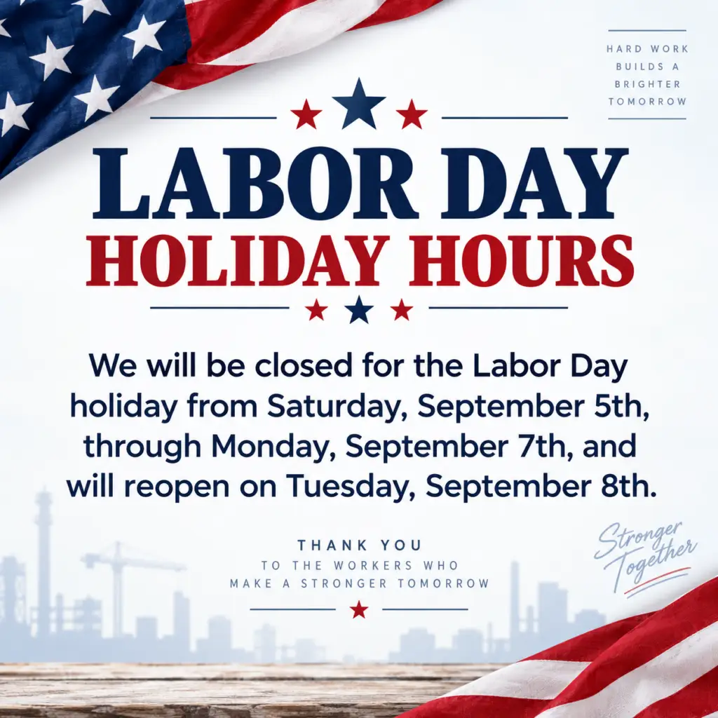 Labor Day Holiday - Closed